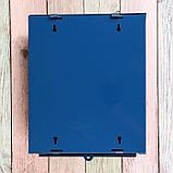 Ящик почтовый без замка (с петлёй), вертикальный, «Почта», синий, фото 6