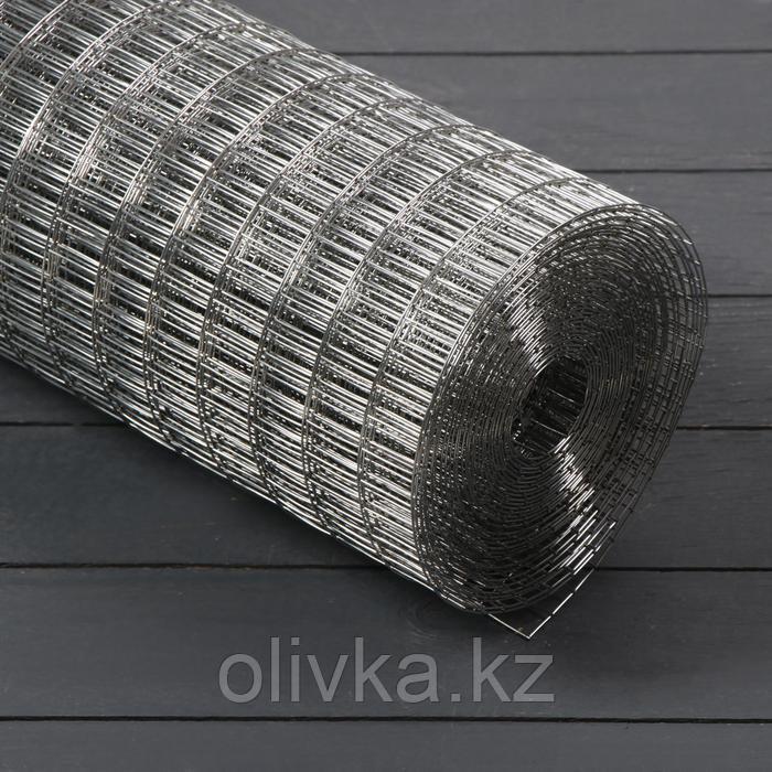 Сетка оцинкованная, сварная 1,2 × 10 м, ячейка 12,5 × 25 мм, d = 1 мм, металл