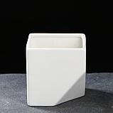Кашпо керамическое "Куб под наклоном" 9*9*11см, фото 4
