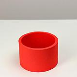 Пенобокс 16×16×10 см кашпо для цветов и подарков "Круг", красный, фото 3