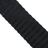 Лента бордюрная, 0.1 × 9 м, толщина 0.6 мм, пластиковая, гофра, чёрная, фото 2