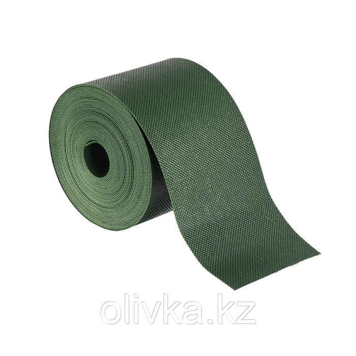 Лента бордюрная, 0.1 × 10 м, толщина 1.2 мм, пластиковая, зелёная, Greengo