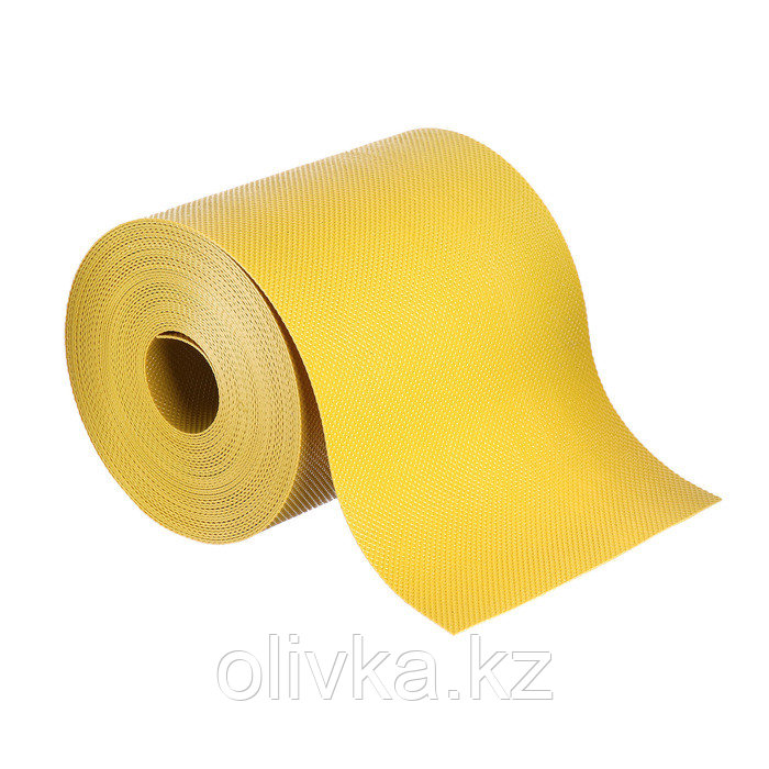 Лента бордюрная, 0.15 × 10 м, толщина 1.2 мм, пластиковая, жёлтая, Greengo