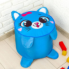 Мягкая игрушка «Пуфик: Кот» 40см × 40см, цвет голубой