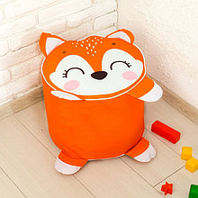 Мягкая игрушка «Пуфик: Лиса» 40см × 40см, цвет оранжевый