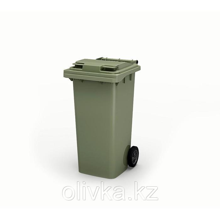 Передвижной мусорный контейнер 120л., МКА-120, 93,7х55,5х48см, зеленый