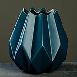 Кашпо керамическое "Многогранник" 14*12,5см, микс, фото 6