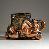 Кашпо "Слон с горшком'', бронзовый цвет, 0,5 л, микс, фото 3
