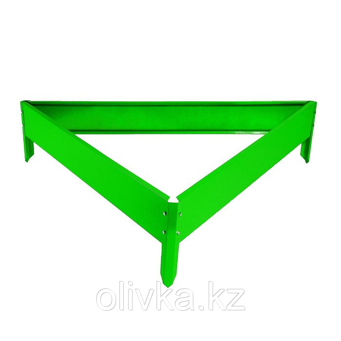 Клумба оцинкованная, 50 × 15 см, ярко-зелёная, «Терция», Greengo