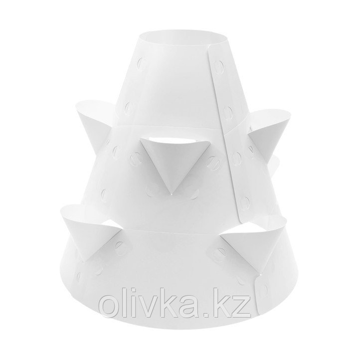 Клумба конусная, d = 20–60 см, h = 60 см, белая