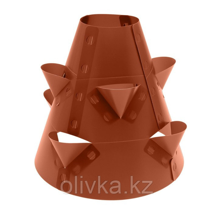 Клумба конусная, d = 20–60 см, h = 60 см, коричневая