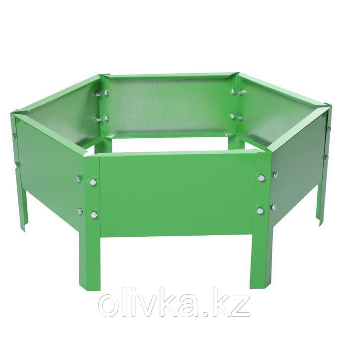 Клумба оцинкованная, d = 60 см, h = 15 см, ярко-зелёная, Greengo