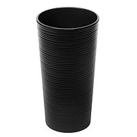 Пластиковый горшок со вставкой «Лилия Джутто», цвет черный