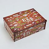 Ящик деревянный подарочный 21х14х7 см "23 февраля", шкатулка, фото 2