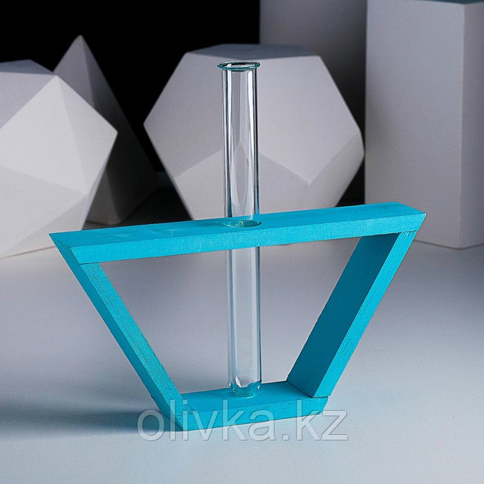 Рамка-ваза "Кораблик", 22 х 11,5 см, бирюзовый