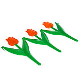 Ограждение декоративное, 30 × 225 см, 5 секций, пластик, оранжевый цветок, «Тюльпан», фото 4