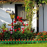 Ограждение декоративное, 30 × 225 см, 5 секций, пластик, оранжевый цветок, «Тюльпан», фото 6