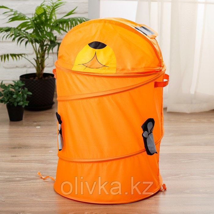 Корзина для игрушек малая «Собачка» с ручками и крышкой