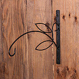 Кронштейн для кашпо, кованый, 25 см, металл, чёрный, «Зацеп», фото 2