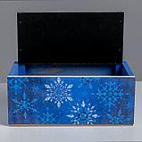 Кашпо с грифельной табличкой «Снежинки», 24.5 × 14.5 × 14.5 см, фото 2