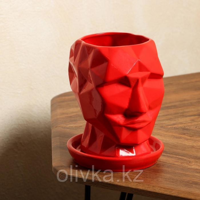 Горшок для цветов "Кай", красный, глянец, 2 л