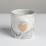 Керамическое кашпо с тиснением «Романтика», 10 х 10 см, фото 2