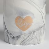 Керамическое кашпо с тиснением «Романтика», 10 х 10 см, фото 4