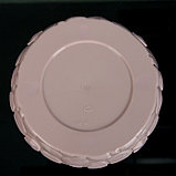 Кашпо с поддоном IDEA «Камни», 4,8 л, d=21,5 см, цвет чайная роза, фото 3