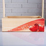Набор кашпо деревянных подарочных Капоне "Любовь на двоих", 3 в 1, ручка, фото 5
