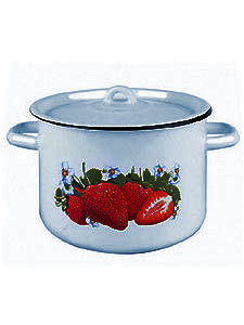 Кастрюля 9,0л 1с200с Клубника садовая серо-гол.