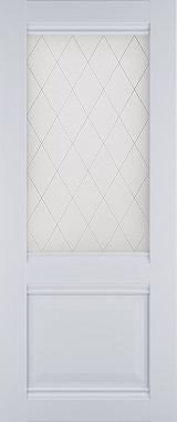 Нестандартная дверь 2200 мм межкомнатная остекленная «Венеция» белый софт - фото 2 - id-p88785583