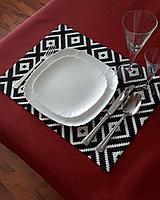 Ткань с геометрическим узором и тефлоновой пропиткой для скатертей, фартуков, подушек, уличных штор