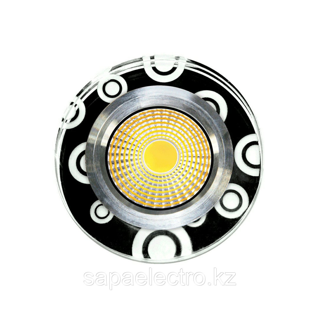 Spot LED HH-ZQQ ROUND BLACK WHITE (TEKL) 100sht