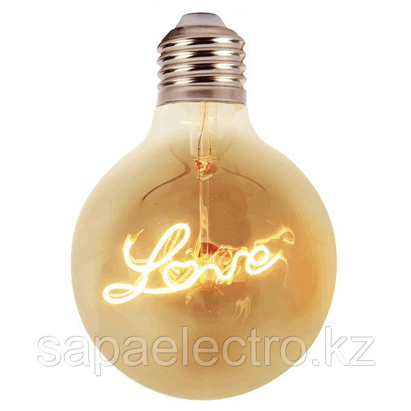 Lampa LED G125 4W LOVE AMBER E27 3000K (TL)50sh