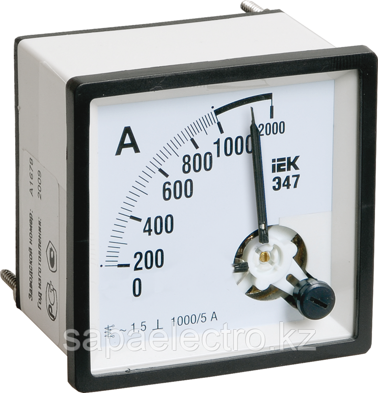 Амперметр аналоговый Э47 600/5А класс точности 1,5 72х72мм IEK