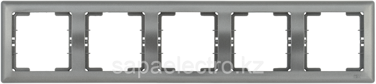 Рамка 5-местная горизонтальная РГ-5-БА BOLERO антрацит IEK - фото 1 - id-p88799232