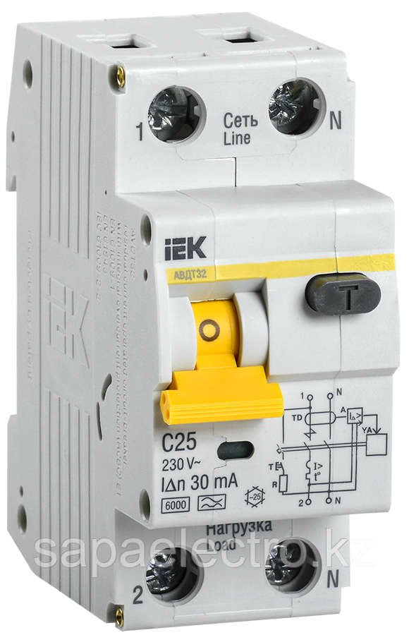 Автоматический выключатель дифференциального тока АВДТ32 C25 IEK - фото 1 - id-p88798047