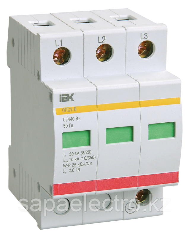 Ограничитель импульсных перенапряжений ОПС1-C 3P 20/40кА 400B IEK
