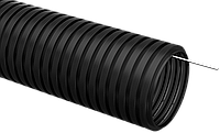 Труба гофрированная ПНД d=16мм с зондом черная (25м) IEK