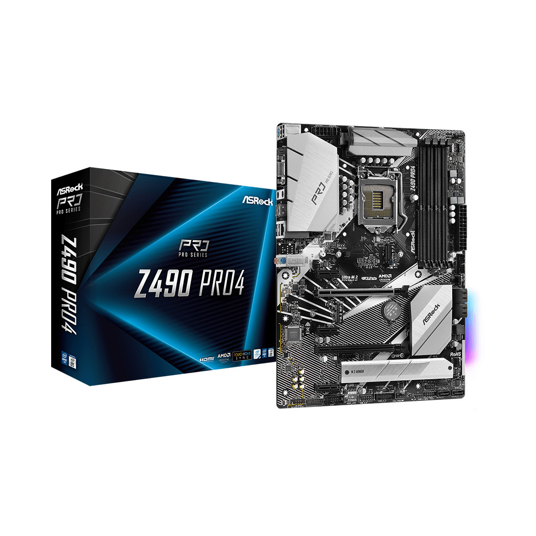 Материнская плата, ASRock, Z490 PRO4 (4710483930751)
