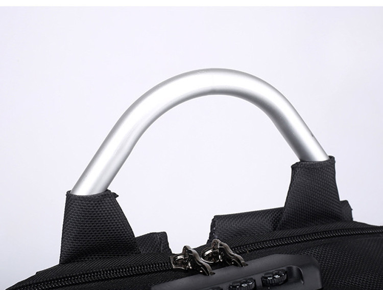 Городской рюкзак с USB выходом, для ноутбука с кодовым замком и светоотражающими элементами 821 синий - фото 7 - id-p88816943