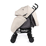 Прогулочная коляска для двойни Indigo DUET бежево-серый, фото 4
