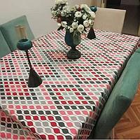 Ткань с тефлоновой пропиткой для скатертей, фартуков, подушек, уличных штор и обивки мебели.