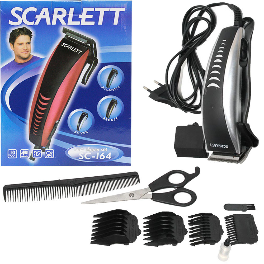 Машинка для стрижки волос с набором SCARLETT