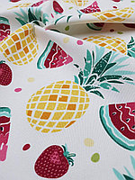 Ткань с фруктовым принтом и тефлоновой пропиткой для скатертей, фартуков, подушек, штор,обивки