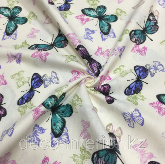 Ткань с принтом бабочки и тефлоновой пропиткой для скатертей, фартуков, подушек, штор,обивки - фото 4 - id-p88821742