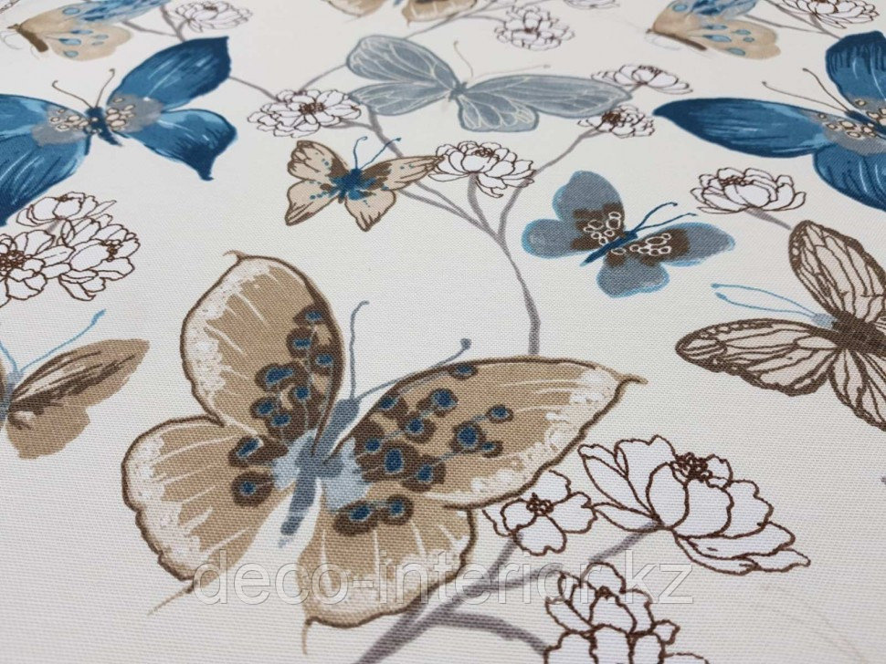 Ткань с принтом бабочки и тефлоновой пропиткой для скатертей, фартуков, подушек, штор,обивки - фото 9 - id-p88821743