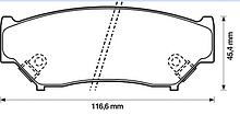Тормозные колодки YOTO G-176(MD 9019M)(REMSA 389.02)