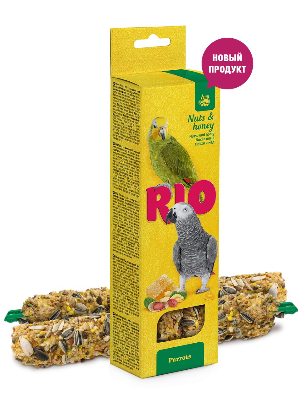 Палочки для попугаев с орехами и медом, RIO, 2х90гр.