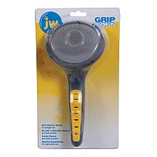 65002 JW Grip Soft Slicker Brush, пуходерка для собак мягкая.